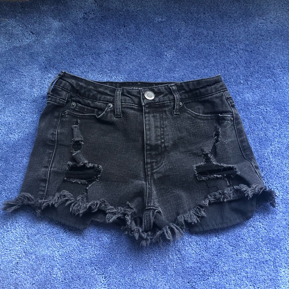 Black ripped shorts